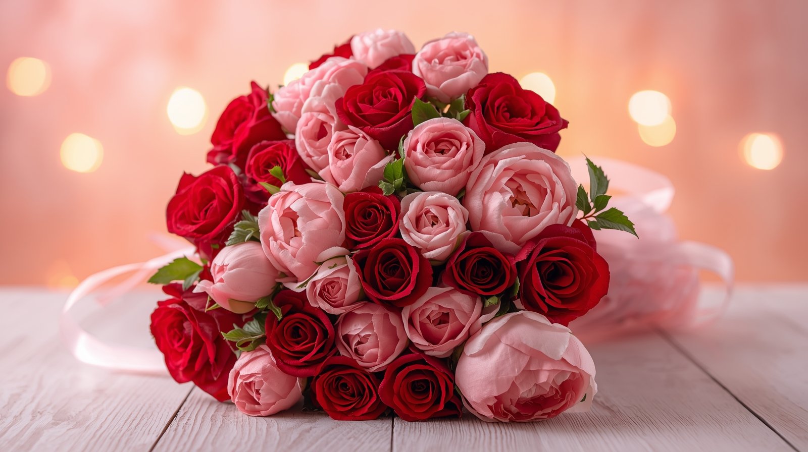 Bouquet de fleurs saint valentin