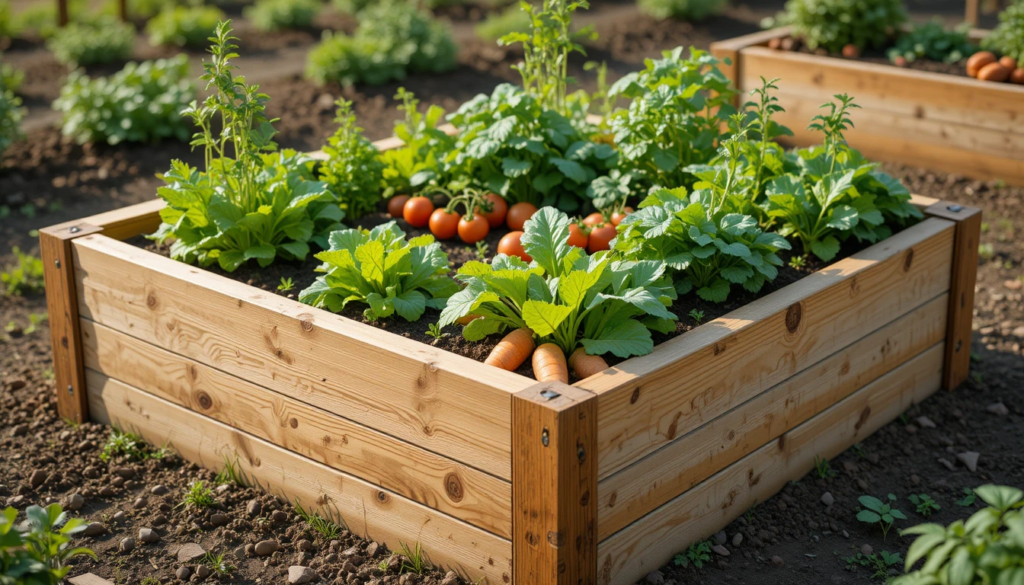 potager carré en bois