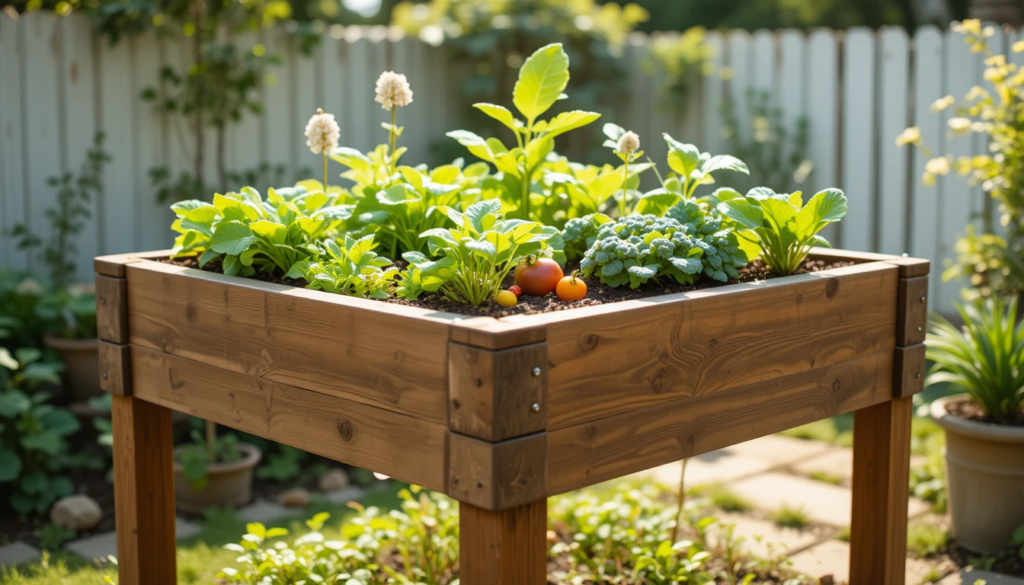 Carré potager sur pied