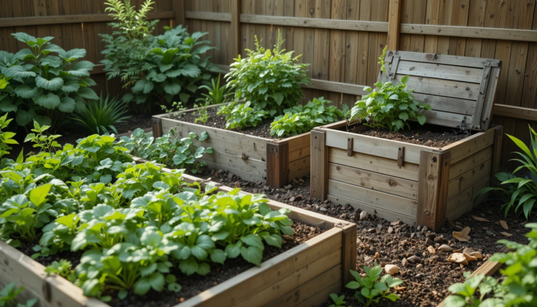Carre potager avec composteur