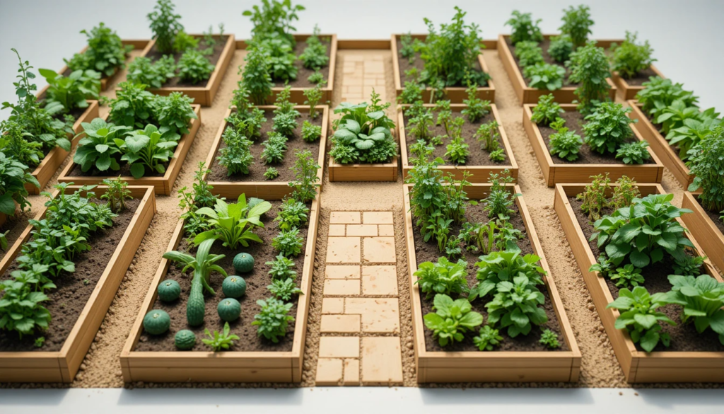 modele de jardin potager