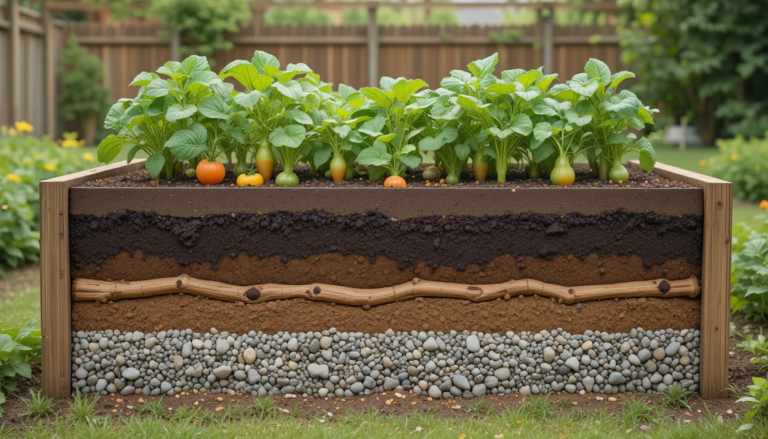 que mettre au fond d un carre potager​