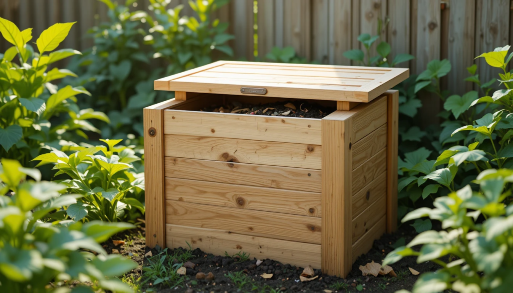 petit composteur en bois
