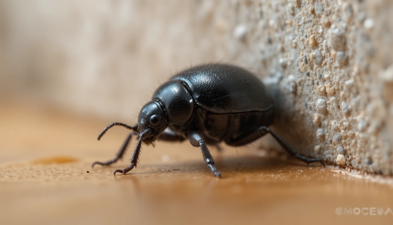 petit insecte noir rond maison