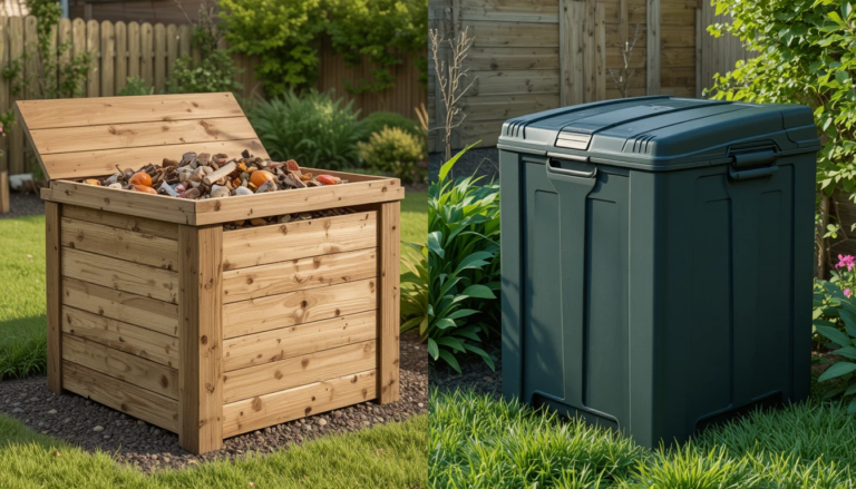 composteur en bois ou en plastique